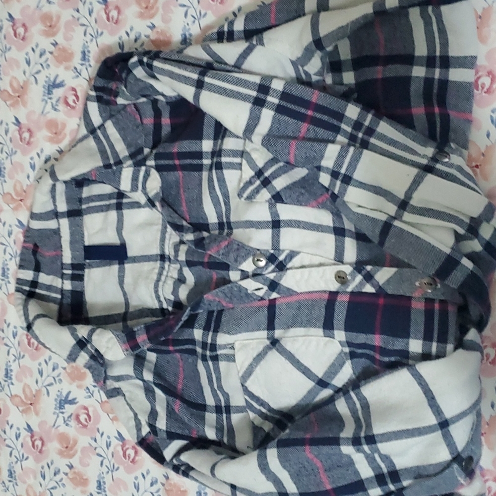 Pink and blue flannel